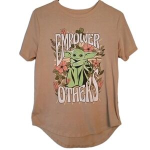 Star Wars‎ Baby Yoda Empower Others Juniors Girls T Shirt Size L 11-13